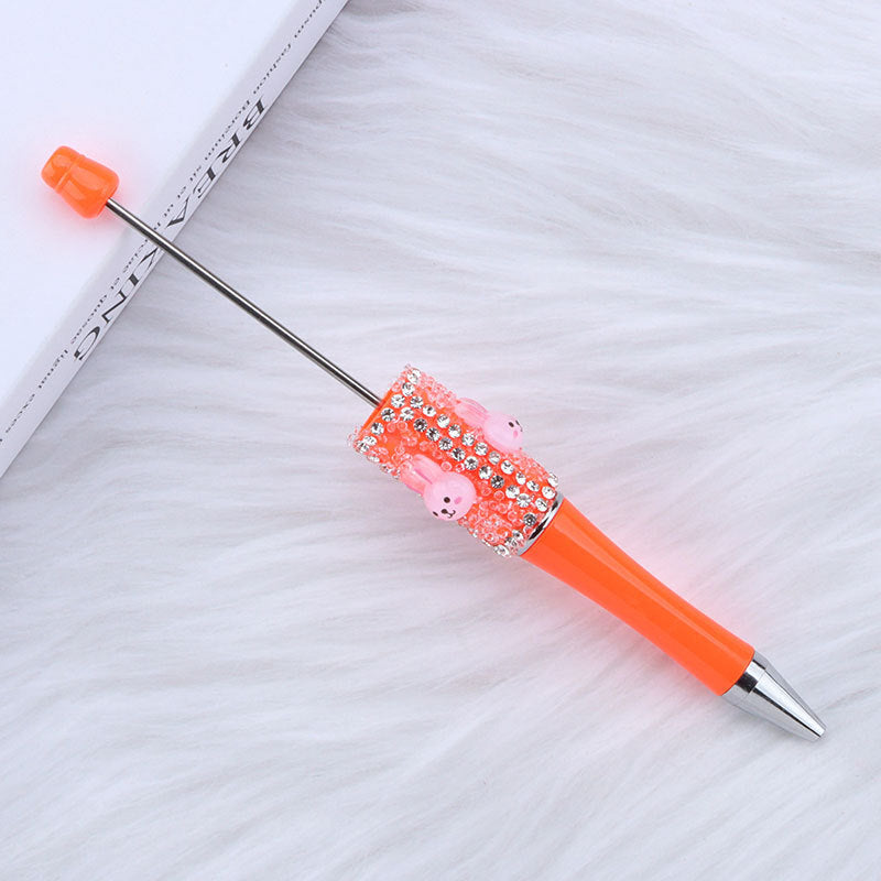 DIY big white rabbit sugar bead pen, cute rabbit dream rabbit dream bead round bead pen manufacturer wholesale
