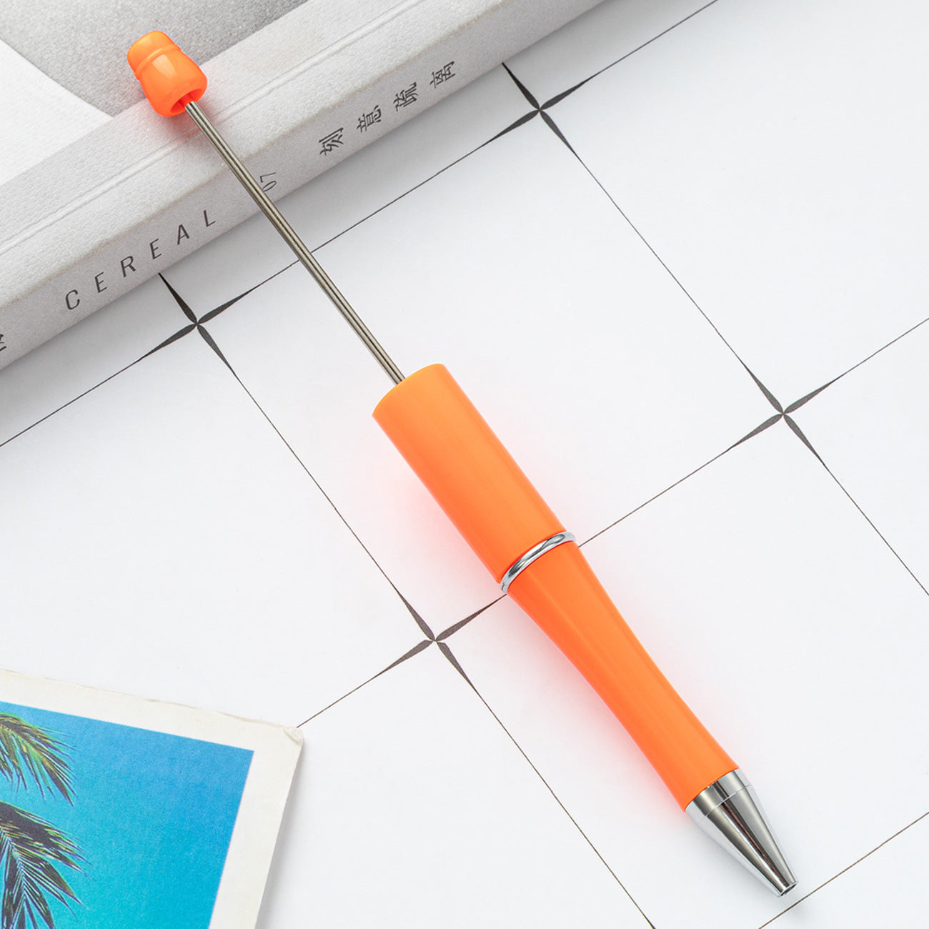 Bead pen, spot wholesale creative DIY plastic bead pen ballpoint pen printable plastic bead pen