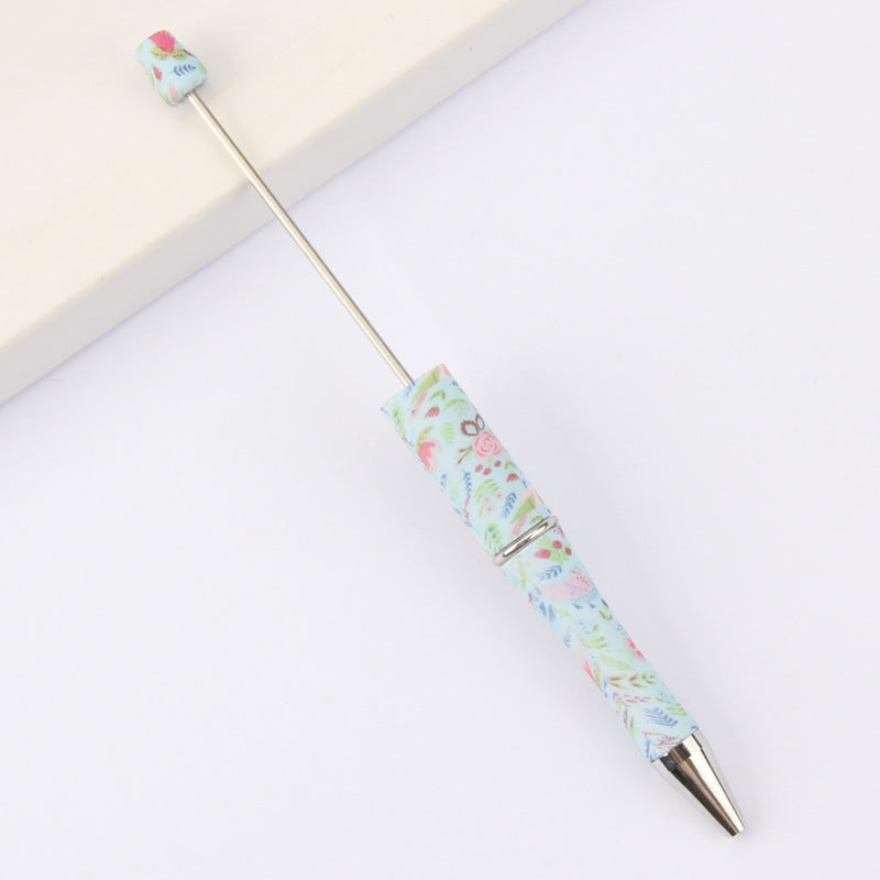 DIY bead pen printing pattern creative plastic beading puzzle leopard print floral cow tiger pattern bead pen wholesale
