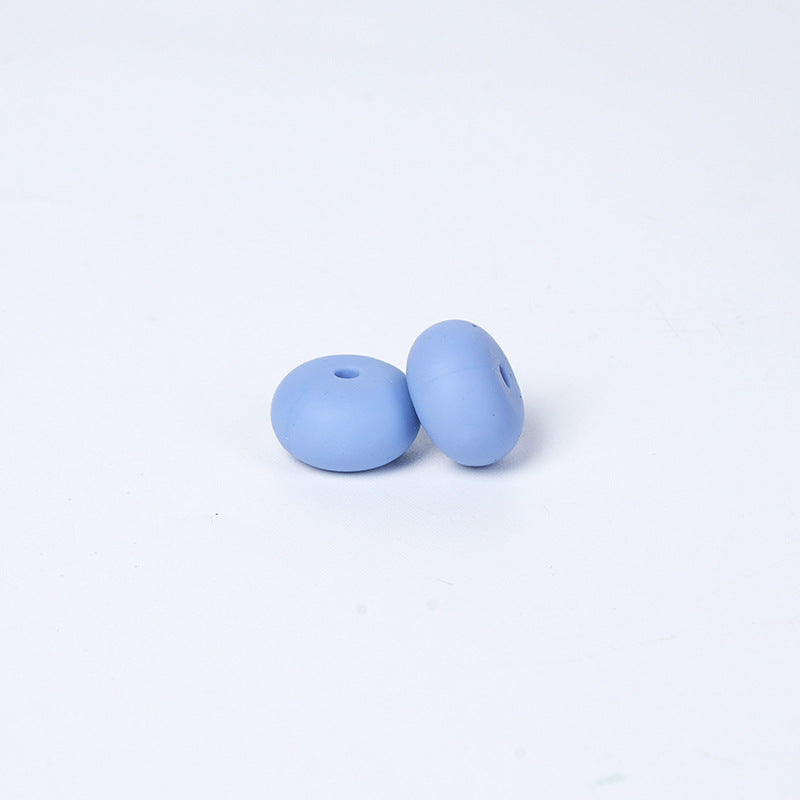 Spot 14mm Small Abacus Beads Food Grade Silicone Beads DIY Men's and Women's Jewelry Necklaces Oval Beads Wholesale #51-93
