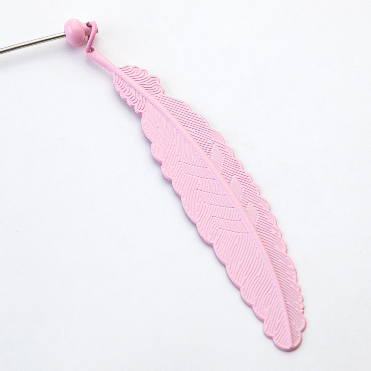 Spot metal feather bookmark creative DIY beaded bookmark pendant children's reward small gift mark book page folder