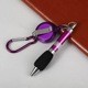 Creative DIY metal pull line pen, retractable mountaineering keychain gift pen, simple and portable stretching ballpoint pen
