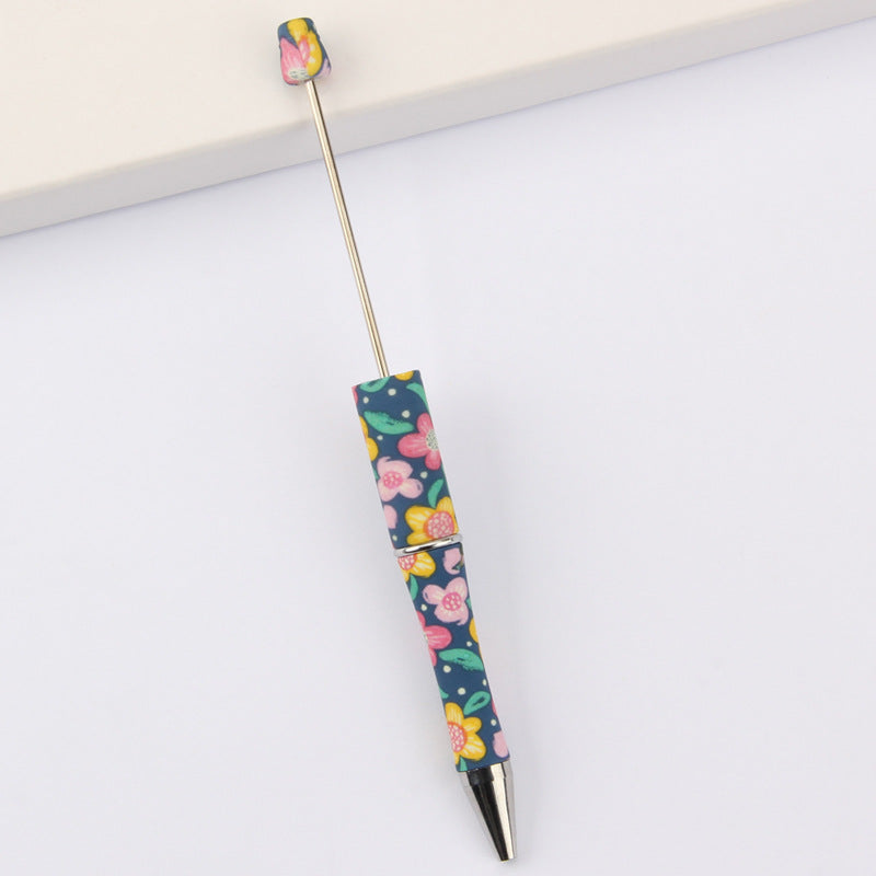 DIY bead pen printing pattern creative plastic beading puzzle leopard print floral cow tiger pattern bead pen wholesale