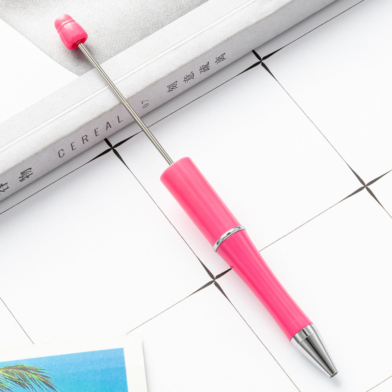 Bead pen, spot wholesale creative DIY plastic bead pen ballpoint pen printable plastic bead pen
