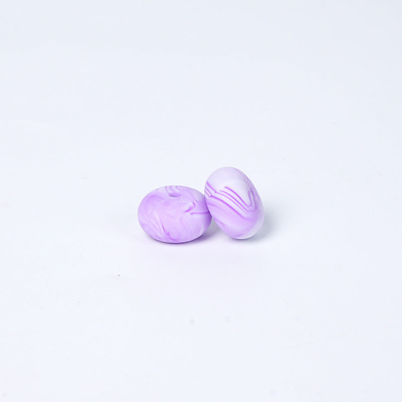 Spot 14mm Small Abacus Beads Food Grade Silicone Beads DIY Men's and Women's Jewelry Necklaces Oval Beads Wholesale