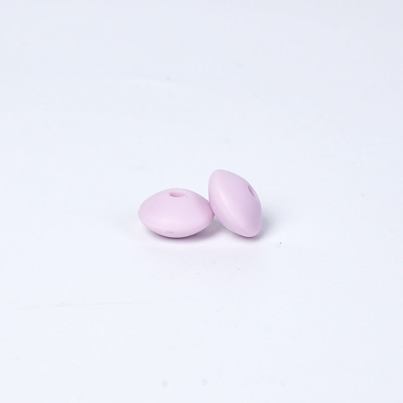 Spot Silicone Beads European and American Jewelry 12mm Small Beads DIY Necklace Beaded Oval Lentil Loose Beads Wholesale #101-137