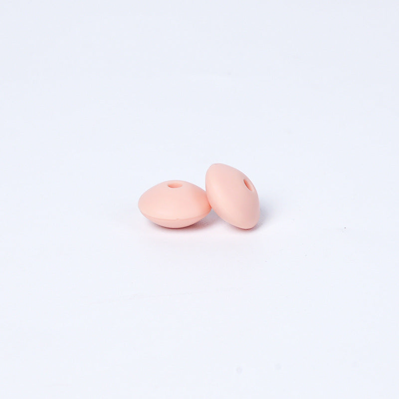 Spot Silicone Beads European and American Jewelry 12mm Small Beads DIY Necklace Beaded Oval Lentil Loose Beads Wholesale #51-100
