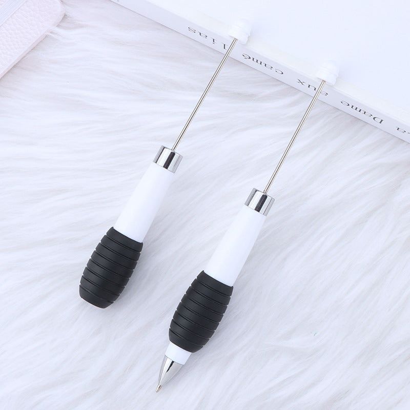 Cross-border explosion DIY telescopic bead pen, creative and cute macaron color telescopic rotating beaded gift ballpoint pen