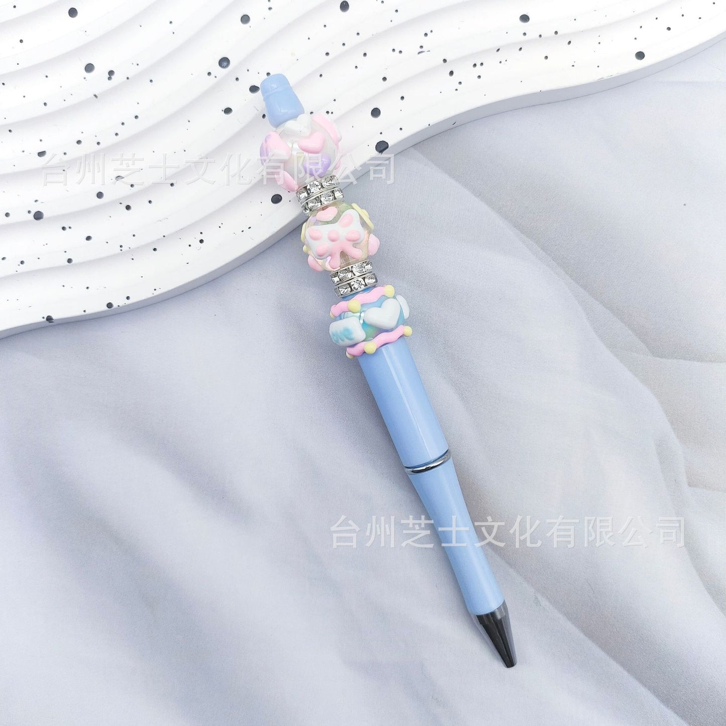 Dopamine magic wand ballpoint pen DIY finished product beading bead pen ins cartoon pink live stream blind box Moe pen
