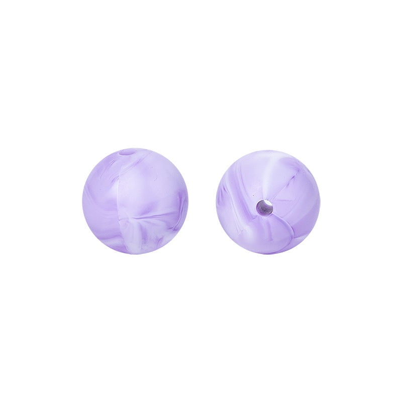 9 Mm Food Grade Silicone Beads Colored Round Loose Beads Handmade DIY Beaded Bracelet Pacifier Chain Accessories Spot Wholesale #51-98