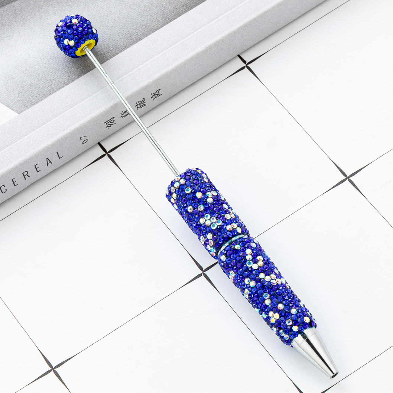 New DIY full diamond bead pen hand-attached drill AB colored diamond beaded ballpoint pen multi-color plastic bead pen wholesale