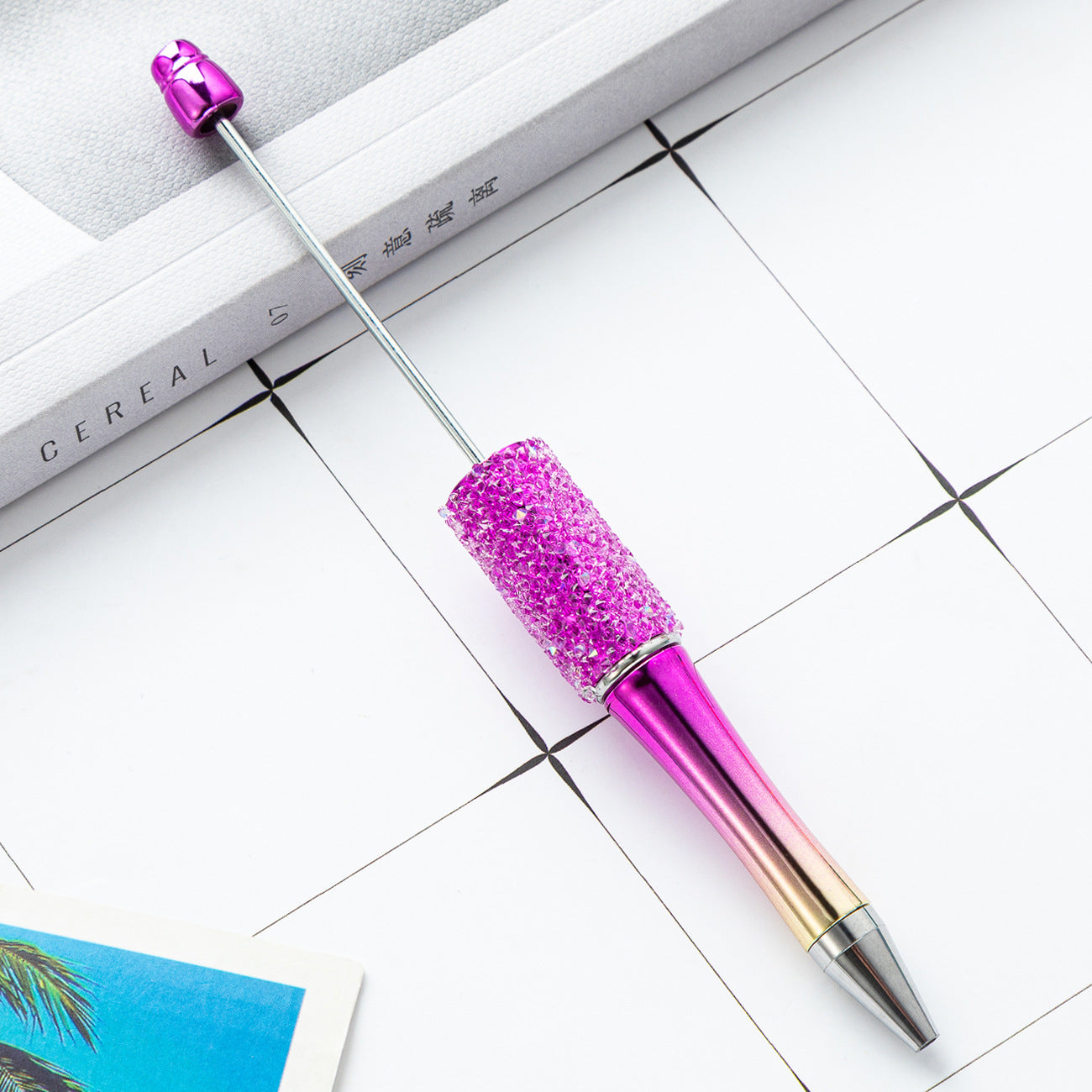 Creative multi-color sugar bead pen new gypsy diamond pen handmade DIY bead pen advertising gift ballpoint pen