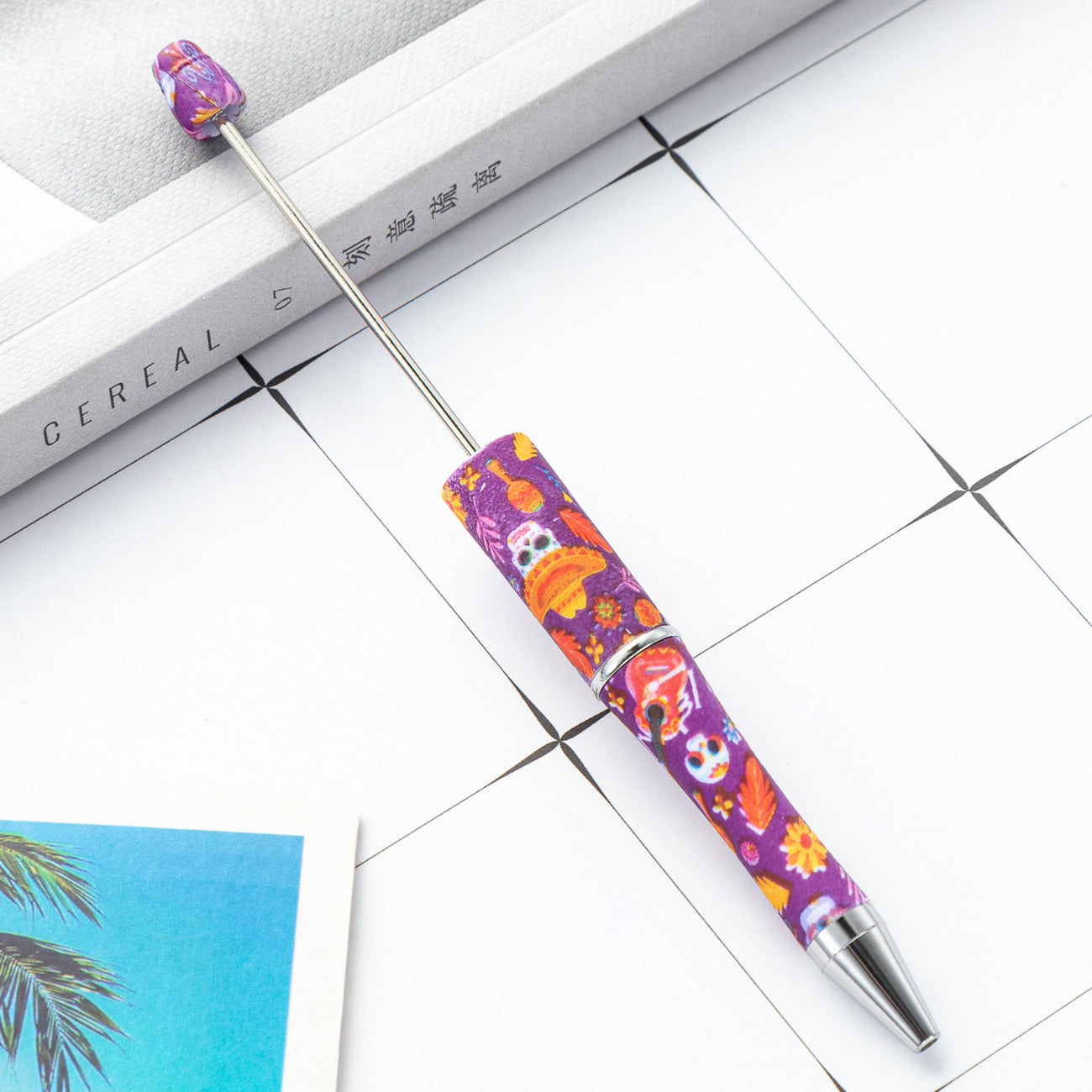 Halloween Skull Printed Beadable Pens