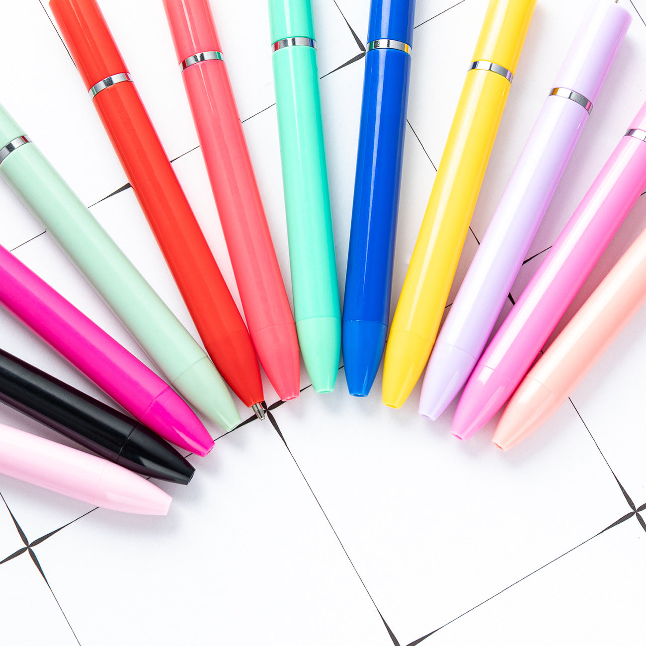 New Macaron color straight bead pen DIY beading extended beaded ballpoint pen advertising gift pen wholesale