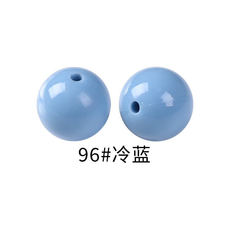 15mm Spot Glossy Silicone Beads Round Loose Beads DIY Jewelry Smooth Oil Injection Silicone Beads Mixed Color Beads