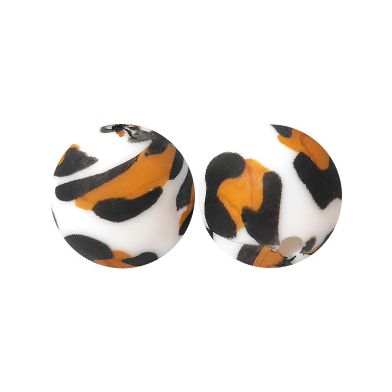 15mm Silicone Beads Water Transfer Beads DIY Jewelry Bead Pen Loose Beads Wholesale #201-250