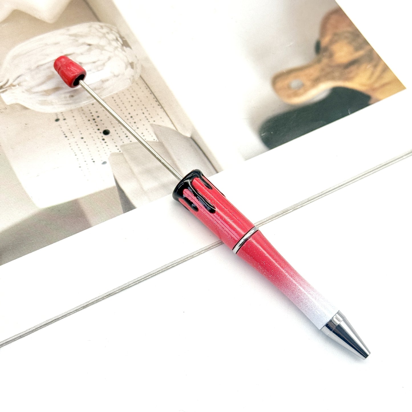 New DIY bloodprint bead pen, creative Halloween Christmas bloodprint hand-painted modeling ballpoint pen spot wholesale