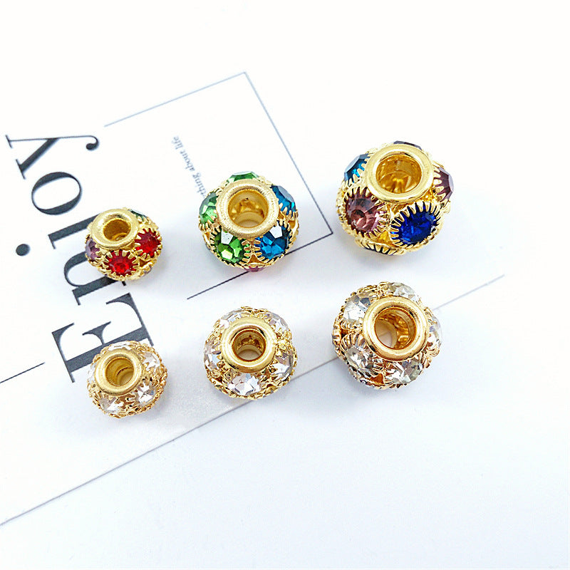 14mm Rhinestone Flower Ball DIY Jewelry Accessories Rhinestone Flower Ball Accessories Bracelet Bead Separation Craft Loose Bead Accessories