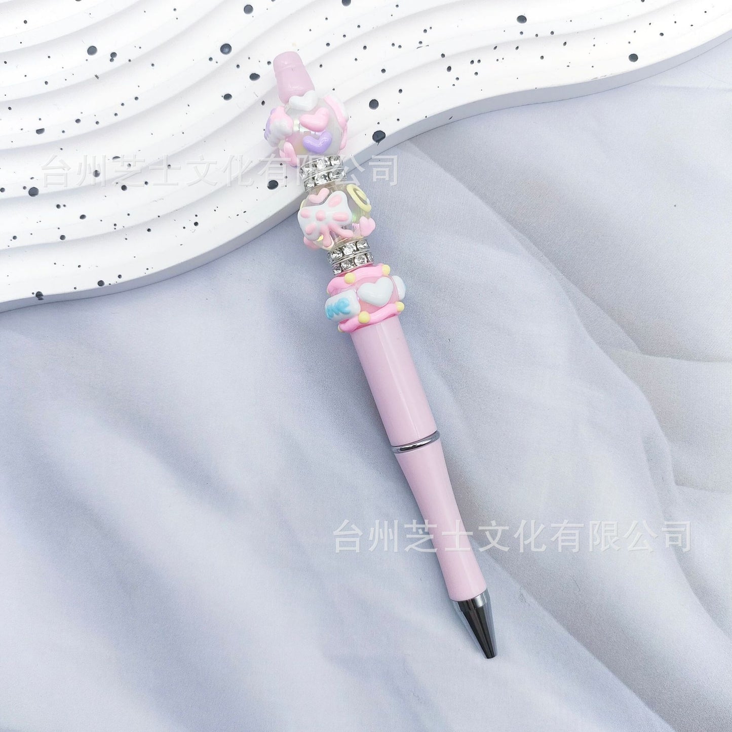 Dopamine magic wand ballpoint pen DIY finished product beading bead pen ins cartoon pink live stream blind box Moe pen