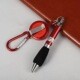 Creative DIY metal pull line pen, retractable mountaineering keychain gift pen, simple and portable stretching ballpoint pen