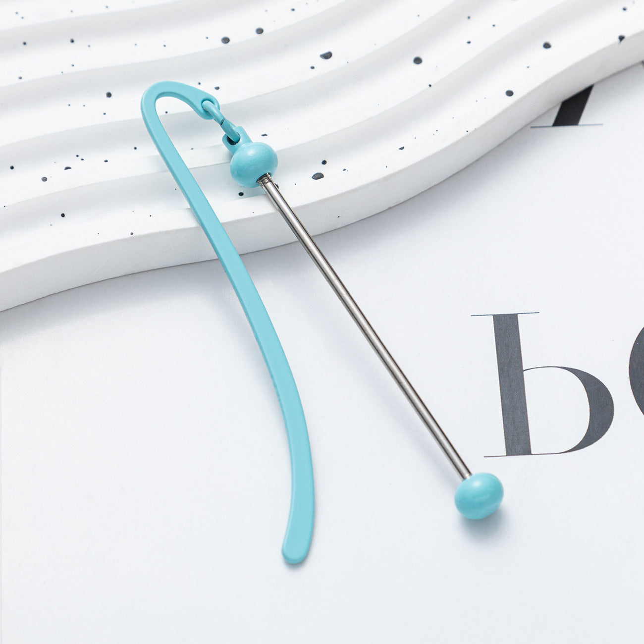 Spot metal bookmark wholesale creative DIY beaded bookmark pendant children's reward small gift mark book page folder