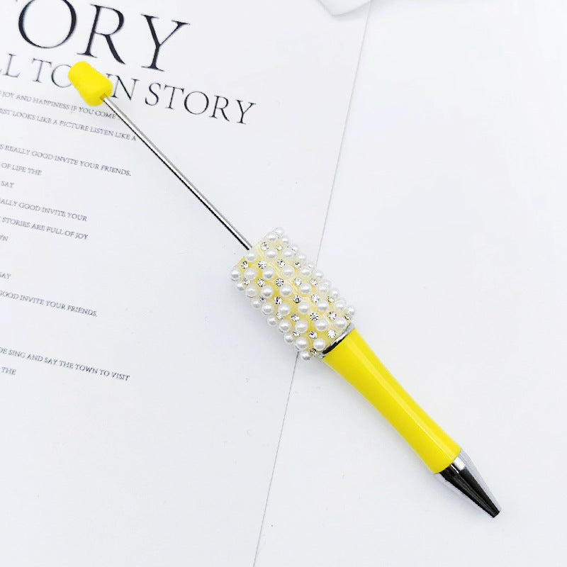 DIY Pearl Diamond Bead Pen Hand Sticker Diamond Ballpoint Pen Flash Diamond Pearl Diamond Beadedpen Spot Wholesale