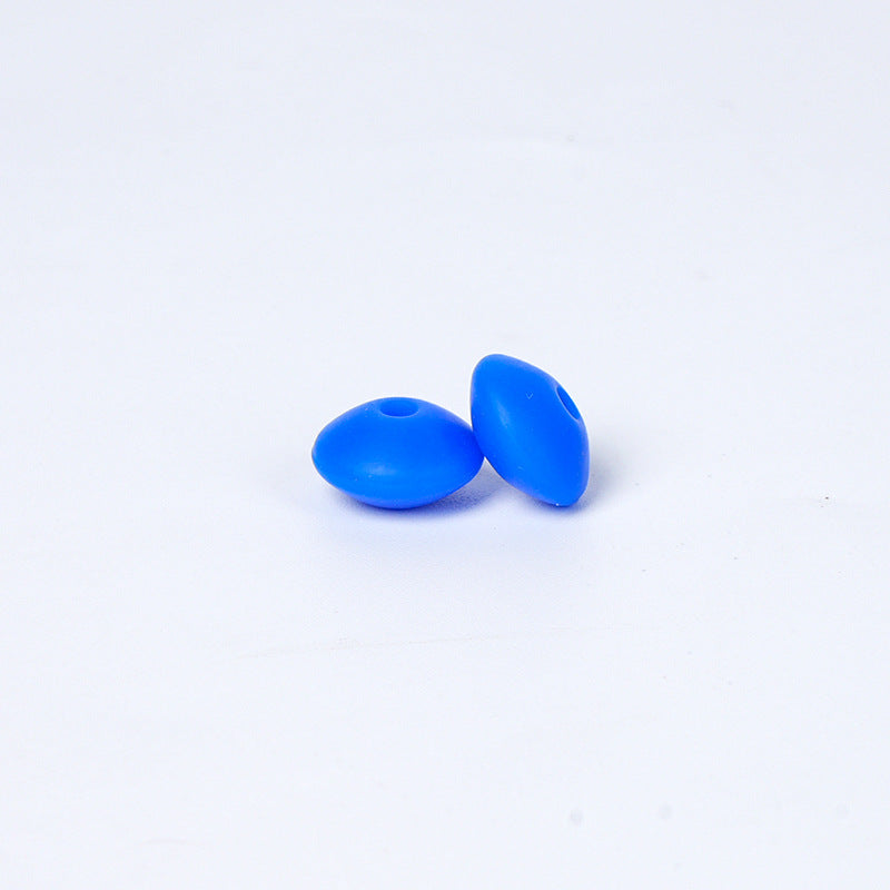 Spot Silicone Beads European and American Jewelry 12mm Small Beads DIY Necklace Beaded Oval Lentil Loose Beads Wholesale #101-137