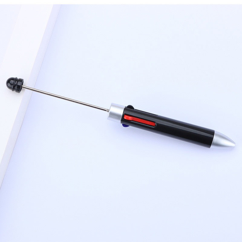Business four-color bead pen DIY handmade jewelry bead pen cute puzzle multi-color plastic ballpoint pen gift pen