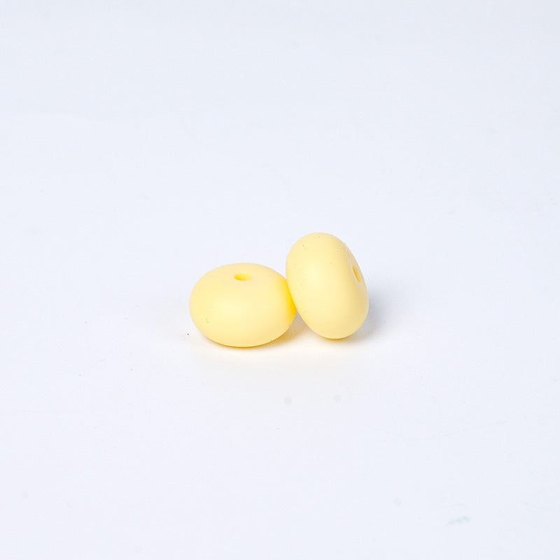 Spot 14mm Small Abacus Beads Food Grade Silicone Beads DIY Men's and Women's Jewelry Necklaces Oval Beads Wholesale