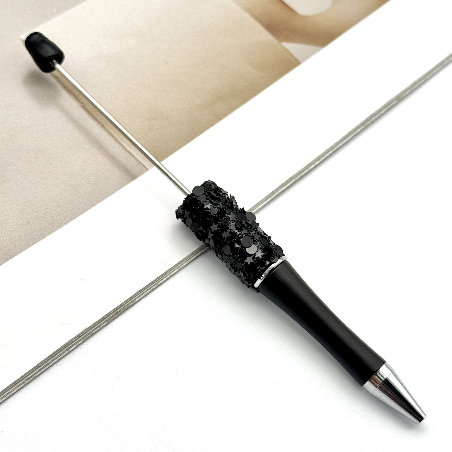 DIY Little Star Ball Pen, Shiny Sequin Star Ball Pen Handmade Patch Cute Ball Pen Spot