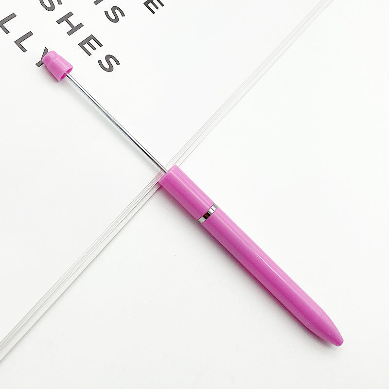 Long bead pen DIY handmade beaded plastic ballpoint pen, creative and personalized long bead string gift pen wholesale