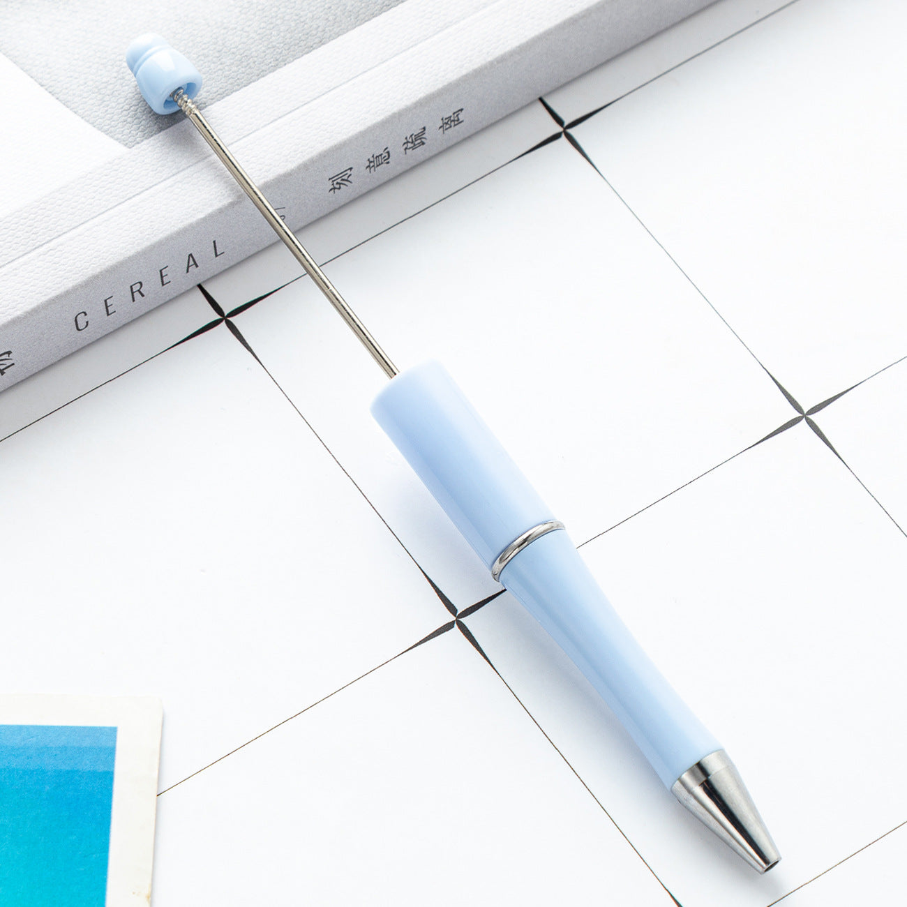 Bead pen, spot wholesale creative DIY plastic bead pen ballpoint pen printable plastic bead pen