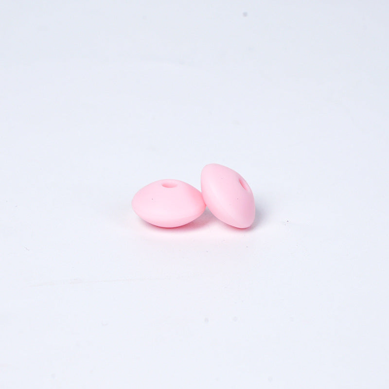 Spot Silicone Beads European and American Jewelry 12mm Small Beads DIY Necklace Beaded Oval Lentil Loose Beads Wholesale #101-137