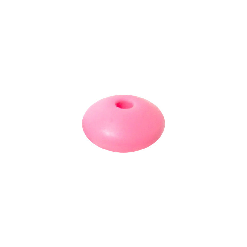 Spot Silicone Beads European and American Jewelry 12mm Small Beads DIY Necklace Beaded Oval Lentil Loose Beads Wholesale #101-137