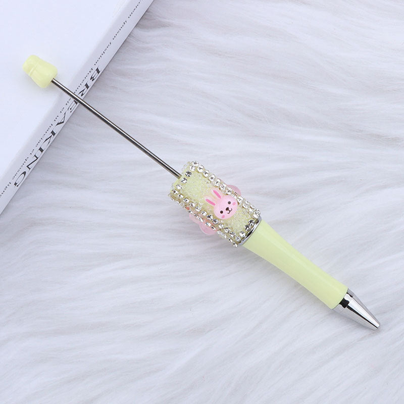 DIY big white rabbit sugar bead pen, cute rabbit dream rabbit dream bead round bead pen manufacturer wholesale