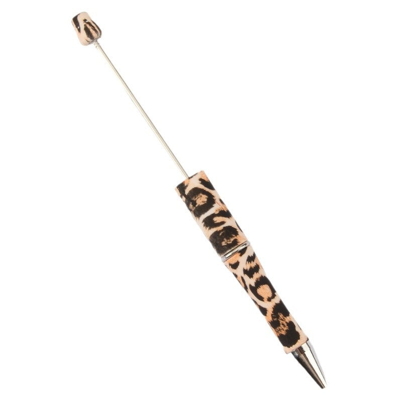DIY bead pen printing pattern creative plastic beading puzzle leopard print floral cow tiger pattern bead pen wholesale