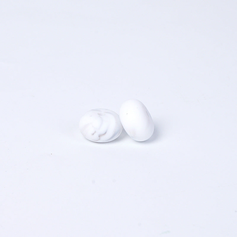 Spot 14mm Small Abacus Beads Food Grade Silicone Beads DIY Men's and Women's Jewelry Necklaces Oval Beads Wholesale