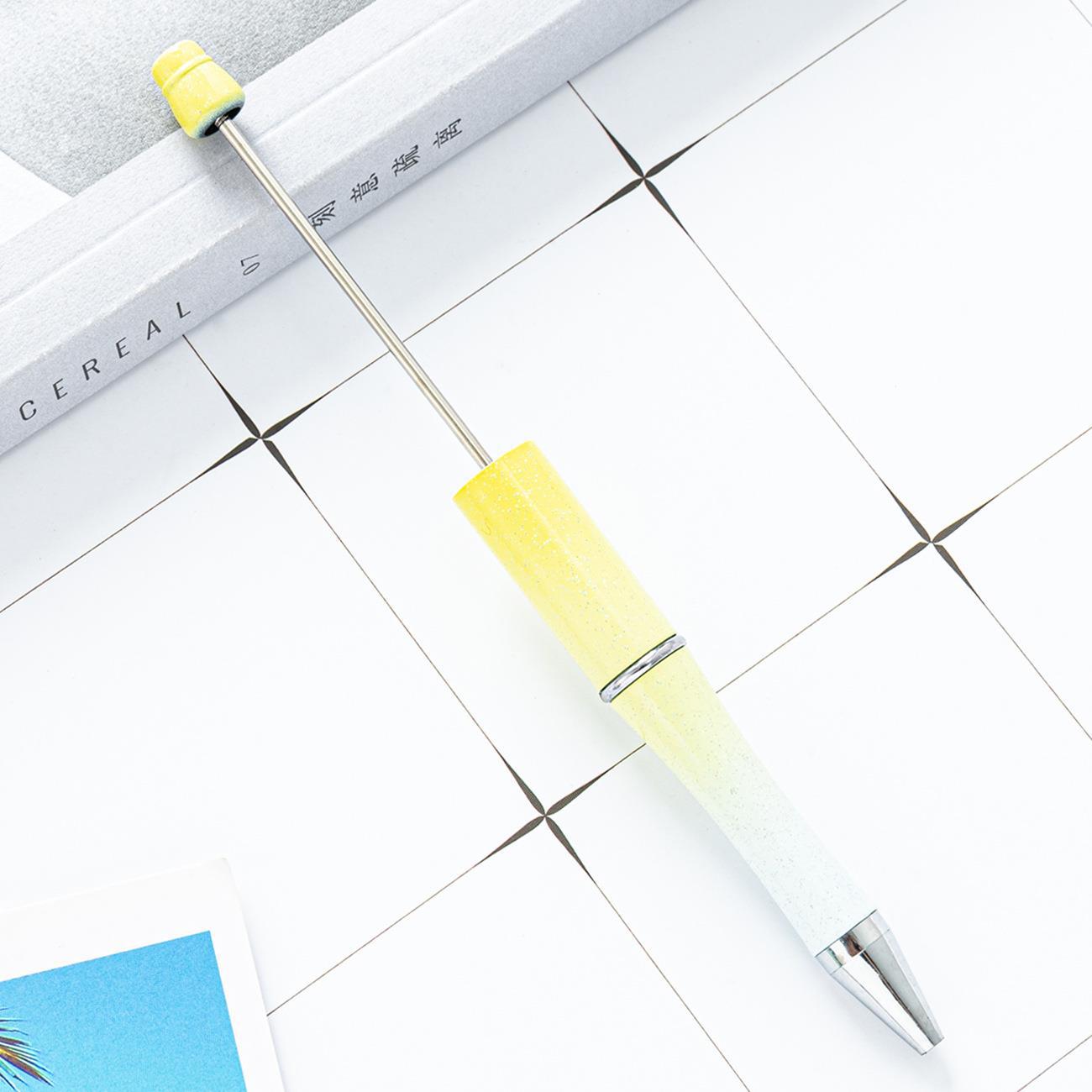 Bead pen, spot wholesale creative DIY plastic bead pen ballpoint pen printable plastic bead pen