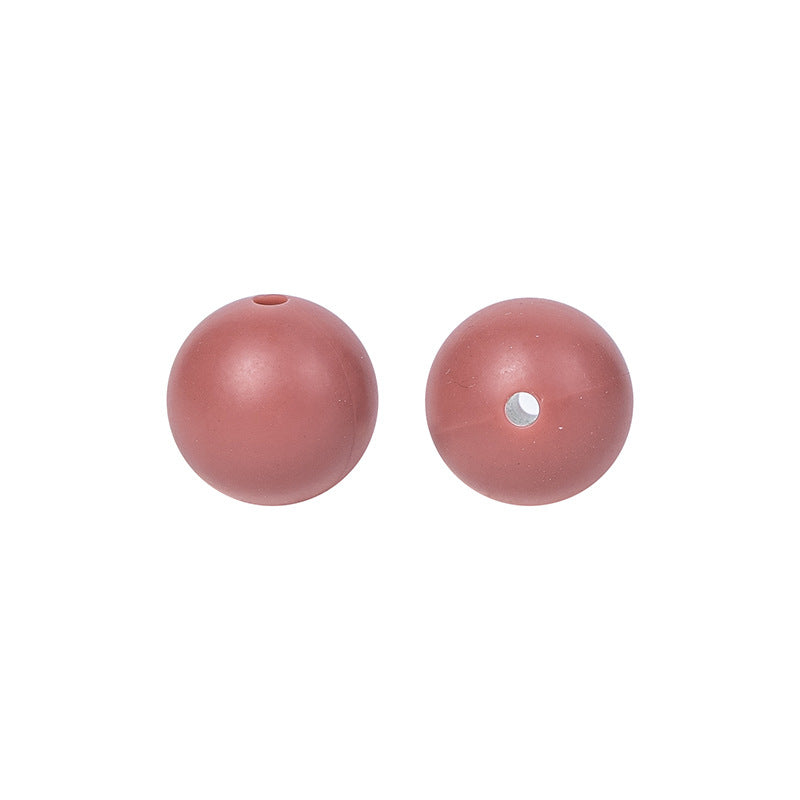 9 Mm Food Grade Silicone Beads Colored Round Loose Beads Handmade DIY Beaded Bracelet Pacifier Chain Accessories Spot Wholesale #51-98