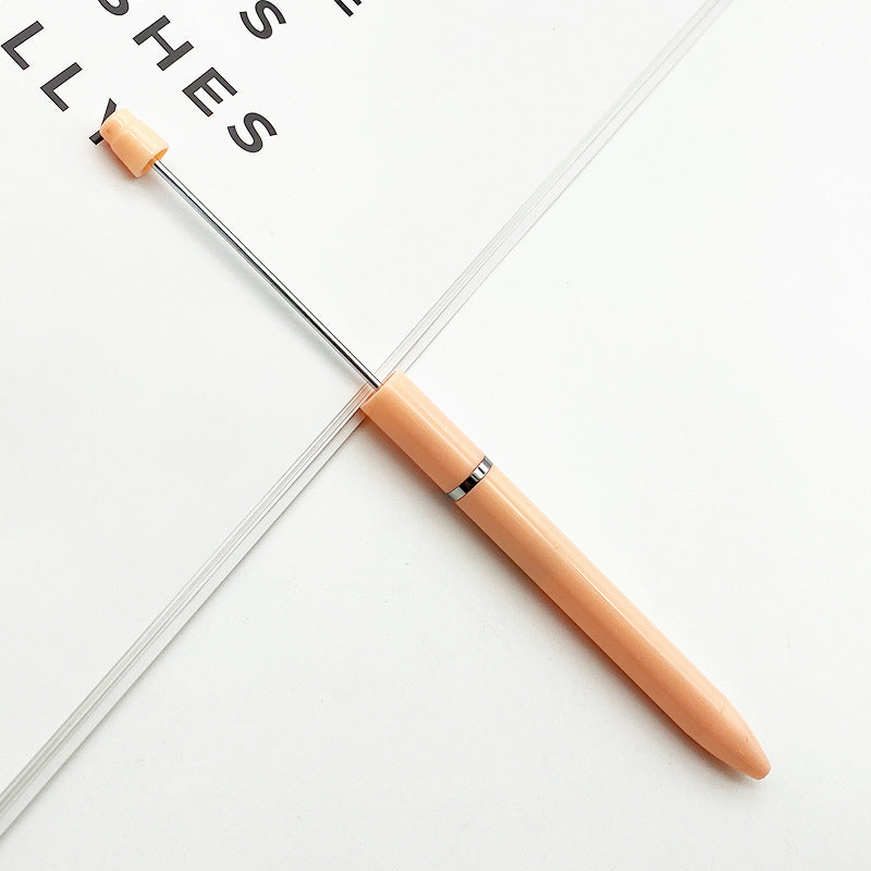 Long bead pen DIY handmade beaded plastic ballpoint pen, creative and personalized long bead string gift pen wholesale