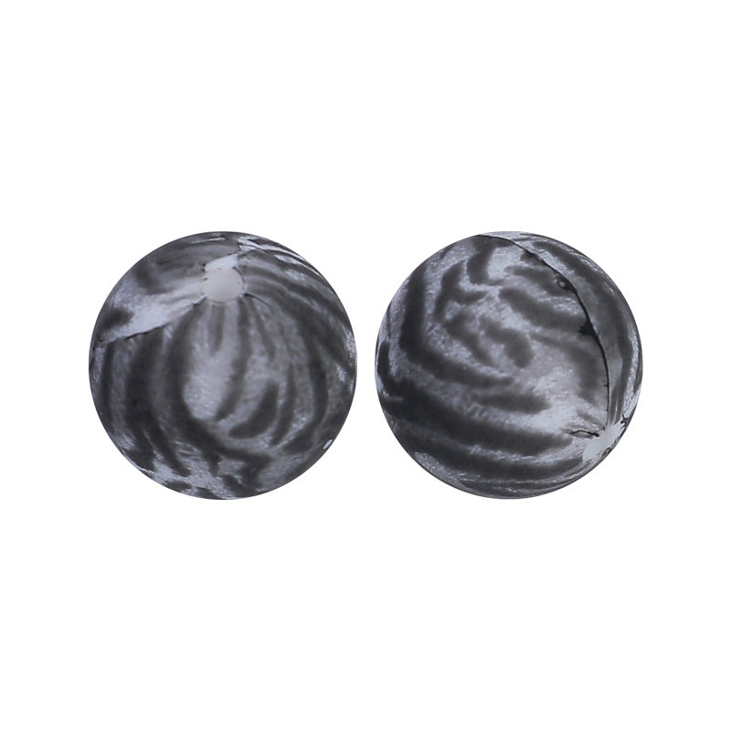 15mm Silicone Beads Water Transfer Beads DIY Jewelry Bead Pen Loose Beads Wholesale #251-285