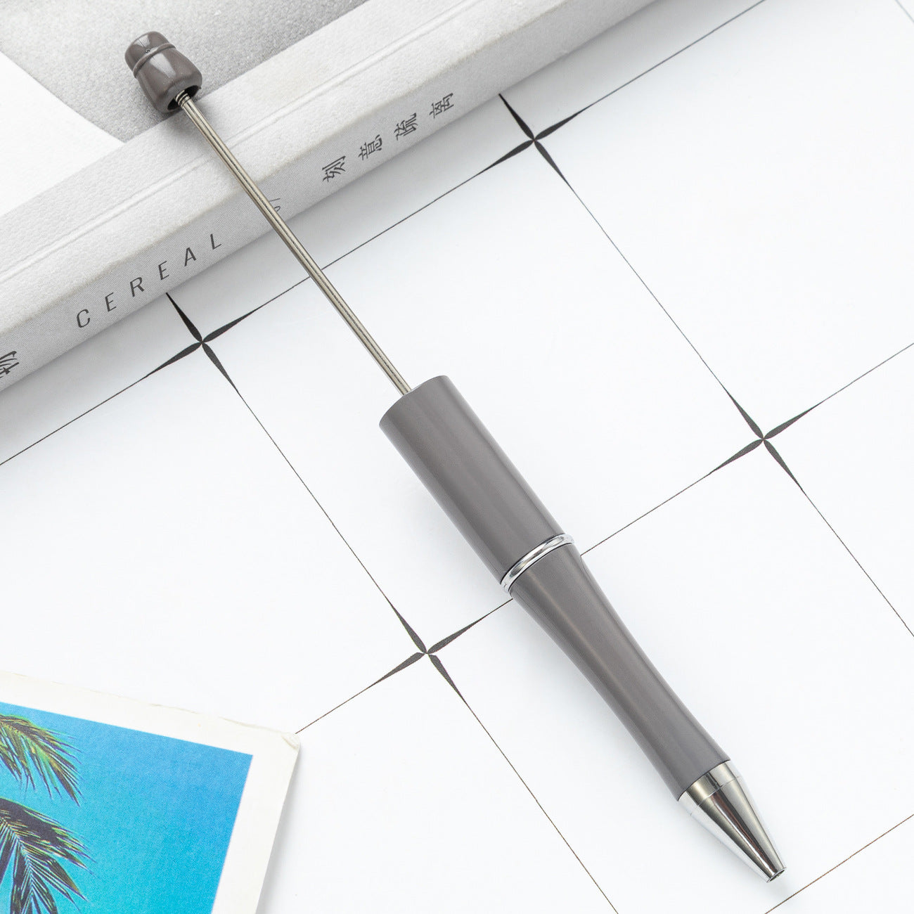 Bead pen, spot wholesale creative DIY plastic bead pen ballpoint pen printable plastic bead pen