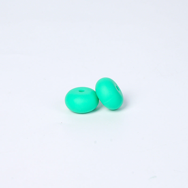 Spot 14mm Small Abacus Beads Food Grade Silicone Beads DIY Men's and Women's Jewelry Necklaces Oval Beads Wholesale #51-93