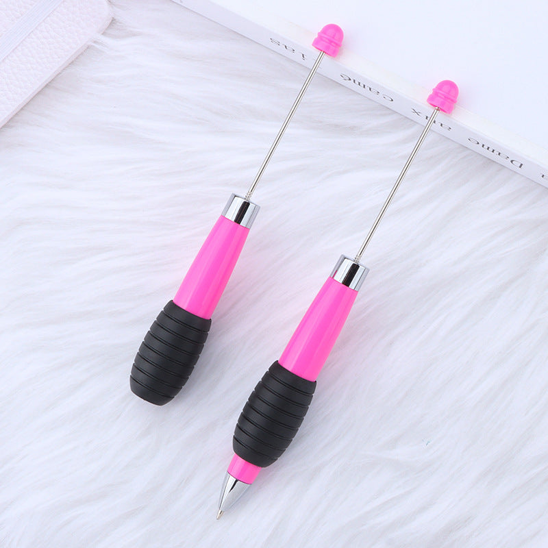 Cross-border explosion DIY telescopic bead pen, creative and cute macaron color telescopic rotating beaded gift ballpoint pen