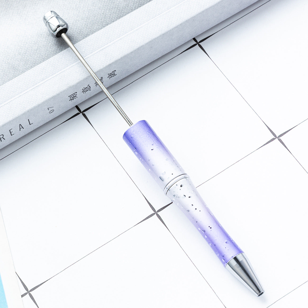New DIY starry sky bead pen UV electroplating beaded ballpoint pen starry sky sequins gradual change bead pen manufacturers wholesale