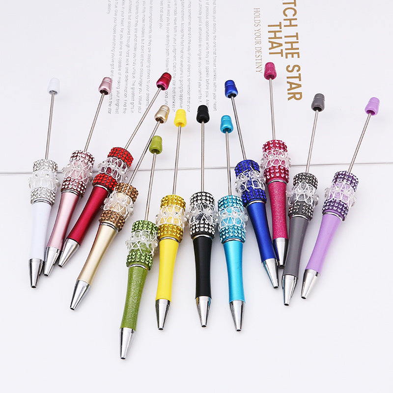 DIY diamond bead pen creative butterfly mesh yarn handmade sticker diamond bead pen, girl heart ballpoint pen spot wholesale