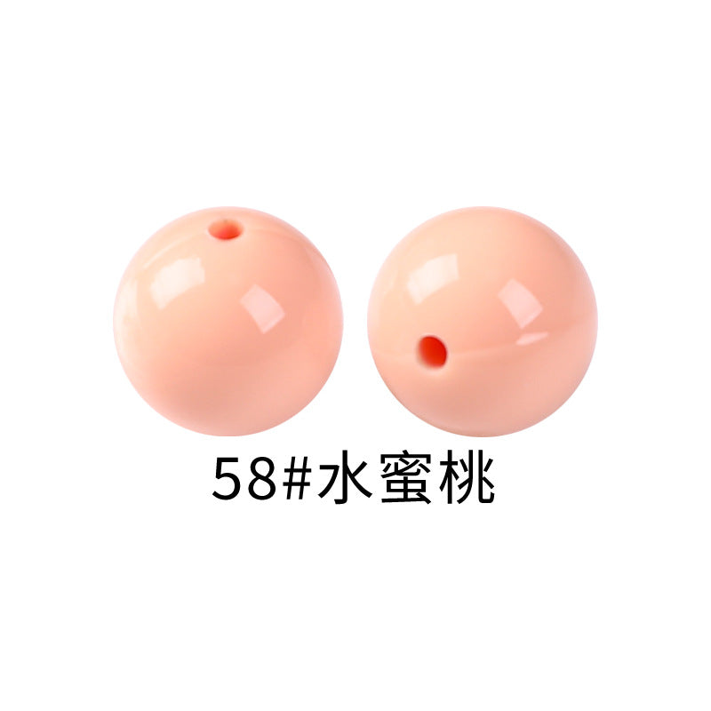 15mm Spot Glossy Silicone Beads Round Loose Beads DIY Jewelry Smooth Oil Injection Silicone Beads Mixed Color Beads