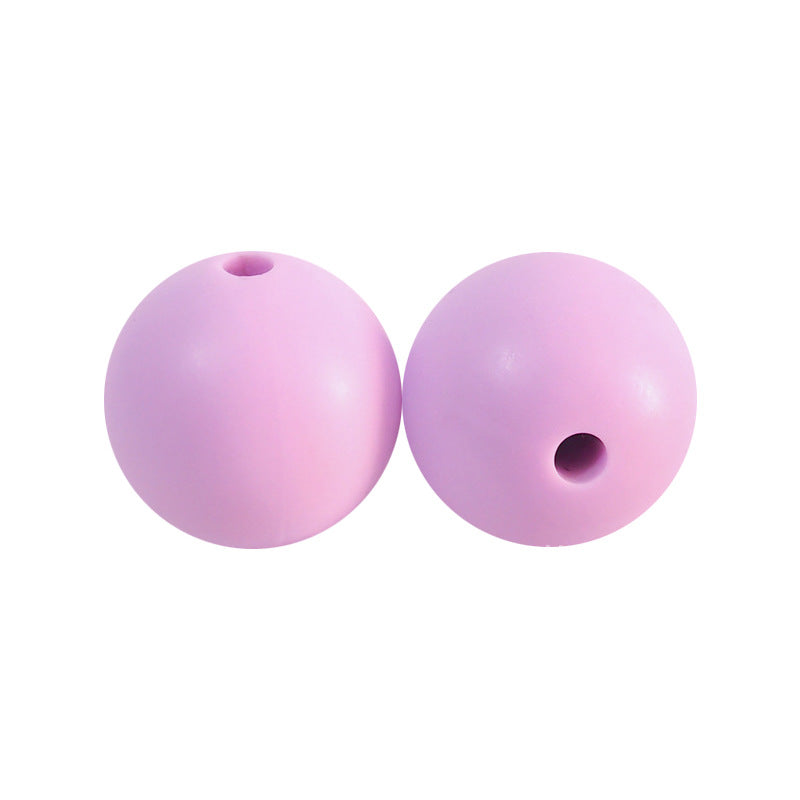 9 Mm Food Grade Silicone Beads Colored Round Loose Beads Handmade DIY Beaded Bracelet Pacifier Chain Accessories Spot Wholesale #51-98