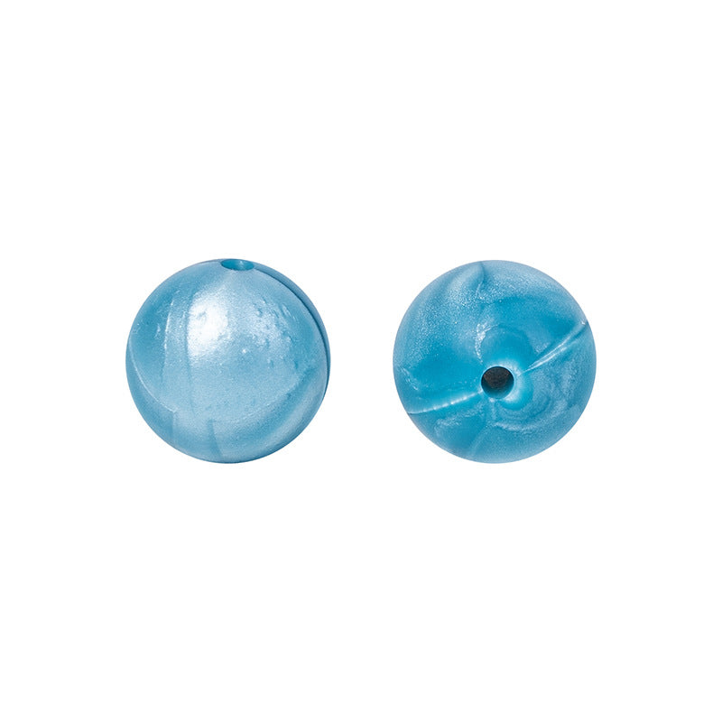 9 Mm Food Grade Silicone Beads Colored Round Loose Beads Handmade DIY Beaded Bracelet Pacifier Chain Accessories Spot Wholesale #51-98