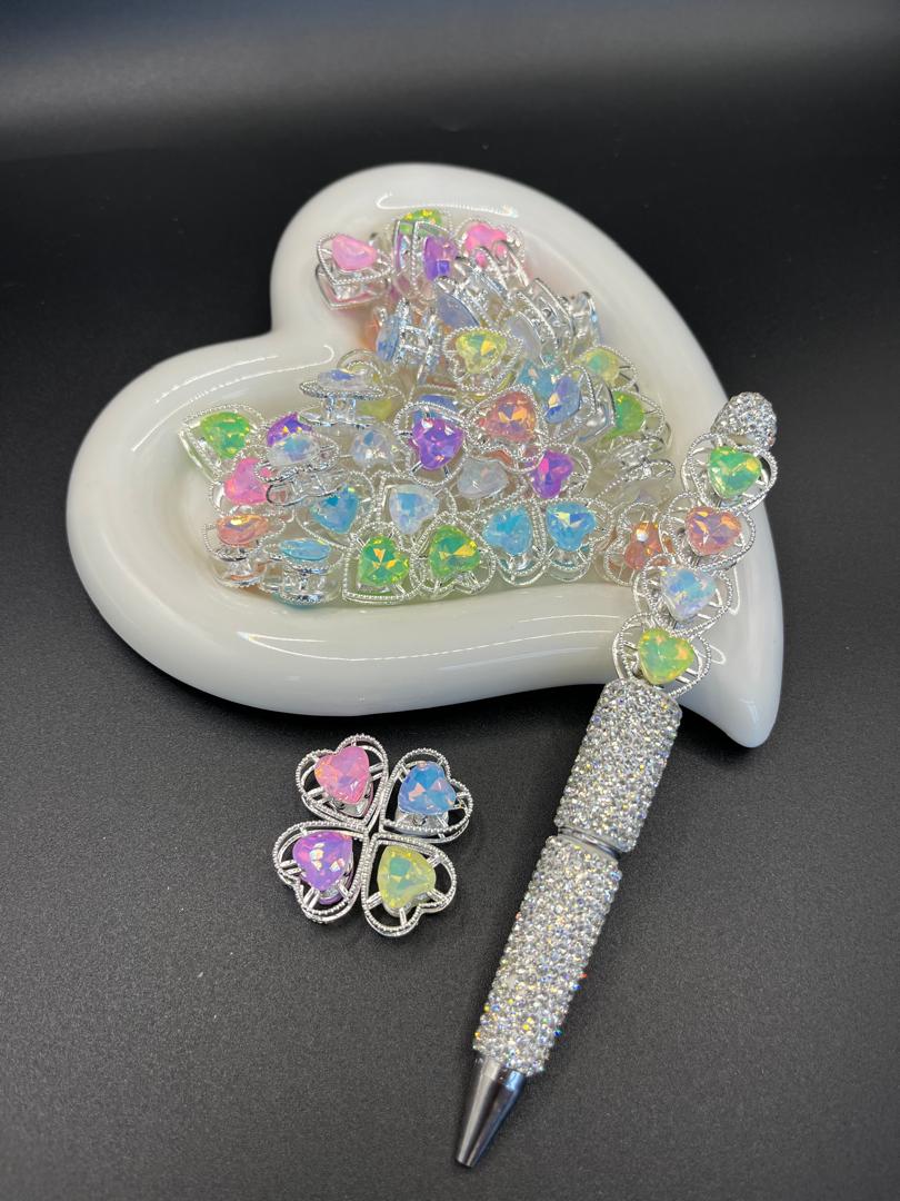 Spring and summer limited edition heart-shaped beads, a variety of colors randomly mixed